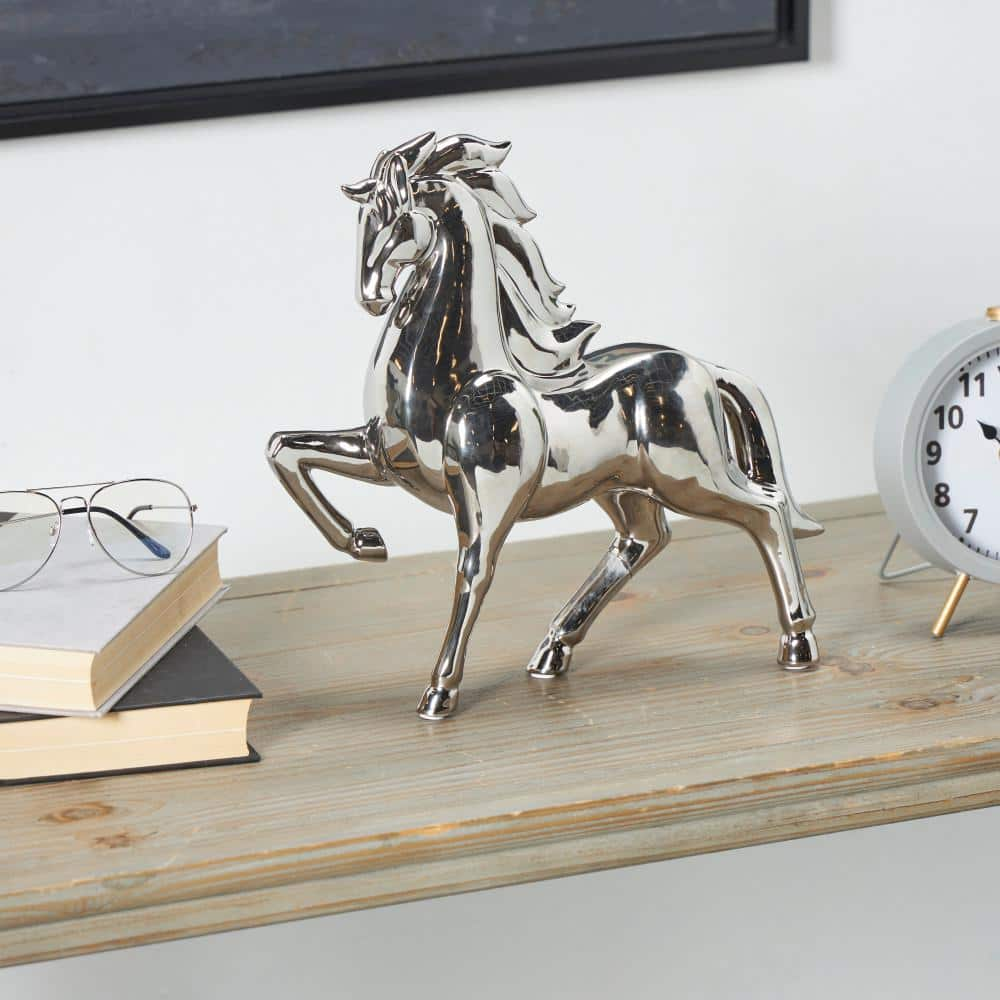 DecMode Aluminum Contemporary Prancing deals Horse Sculpture 19