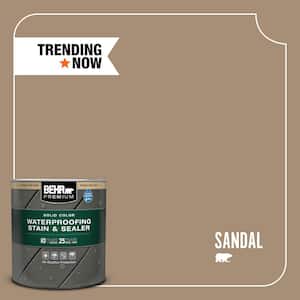 1 qt. #SC-121 Sandal Solid Color Waterproofing Exterior Wood Stain and Sealer