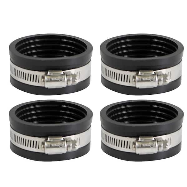PLUMBFLEX 1-1/2 in. PVC Flexible Pipe Cap with Stainless Steel