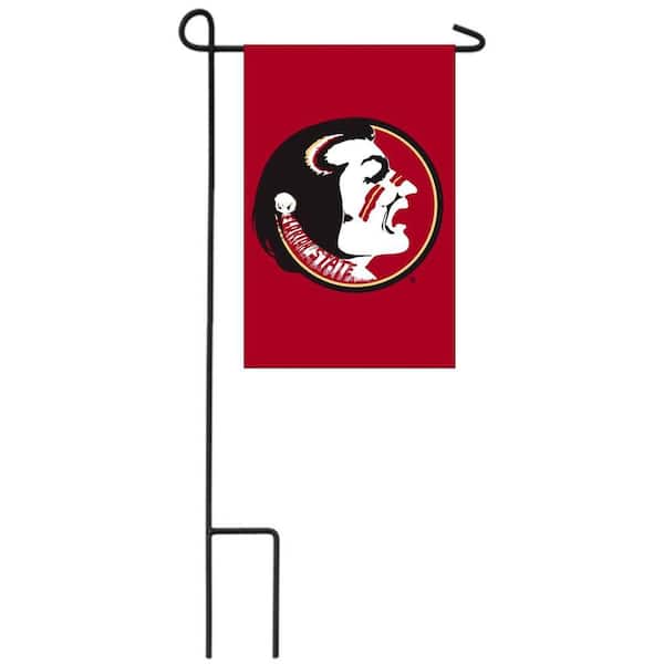 1 ft. x 1-1/2 ft. Florida State University 2-Sided Garden Flag with 3-2/3 ft. Metal Flagpole