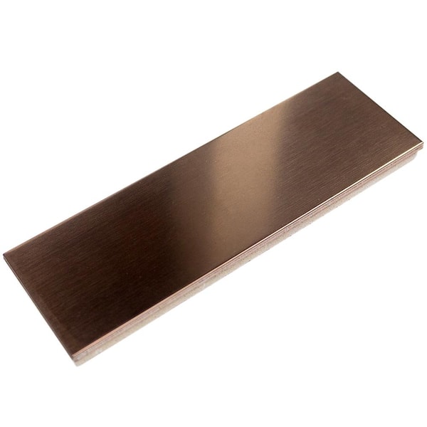 Ivy Hill Tile Metal Copper 2 in. x .20 in. Stainless Steel Floor and Wall Tile Sample