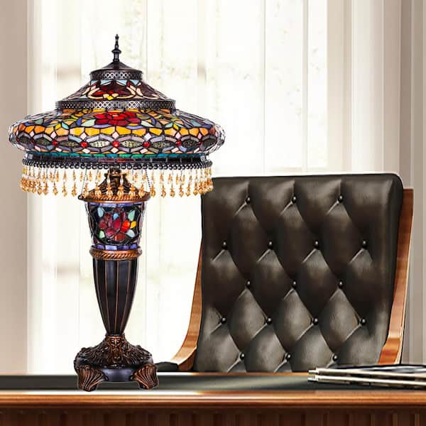 Parisian Shade And Lit Base 11688, Parisian Style Table Lamps