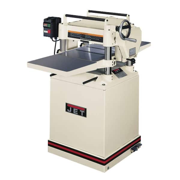 Jet 230-Volt JWP-15HH 3 HP 15 in. Industrial Woodworking Helical Head Thickness Planer with Closed Stand, 2-Speed Feed