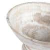 Whitewashed Mango Wood Pedestal Serving Bowl