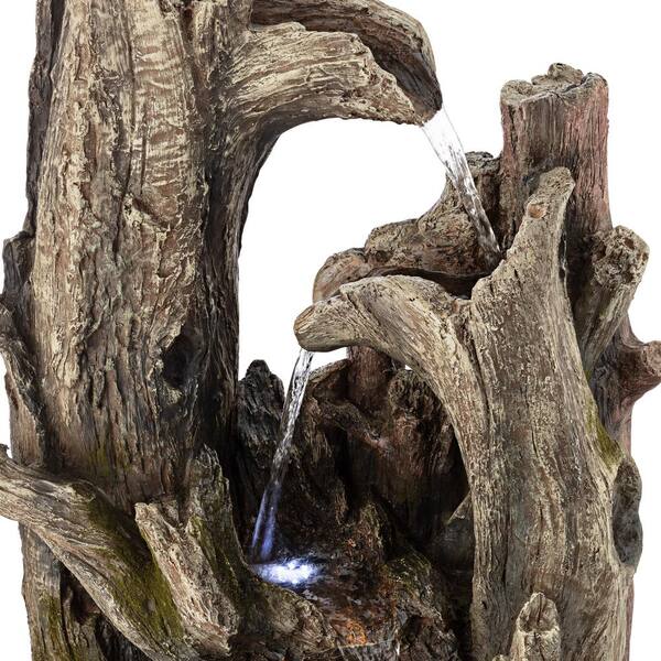 Alpine Corporation 40 in. Tall 4-Tier Rainforest Tree Trunk