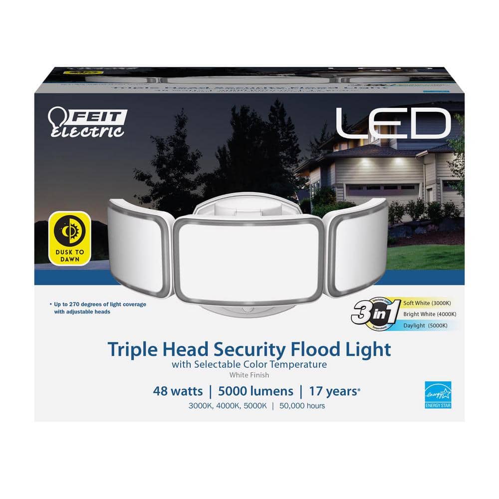 Feit White Dusk to Dawn LED Security Floodlight