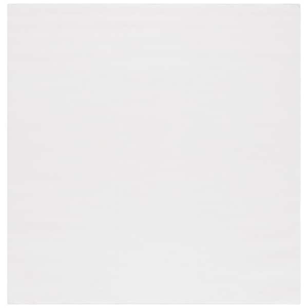 River 7 ft. x 7 ft. Ivory Solid Marle Square Area Rug