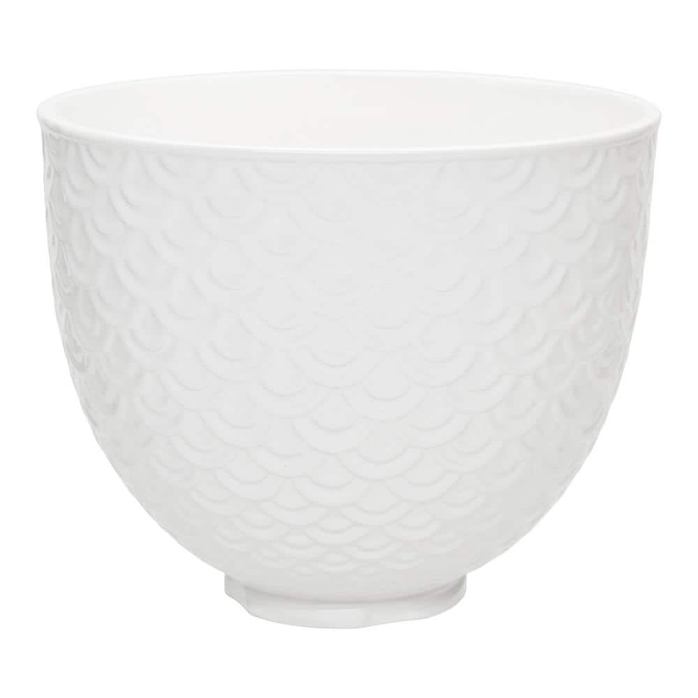 KitchenAid 5 Quart White Mermaid Lace Ceramic Bowl