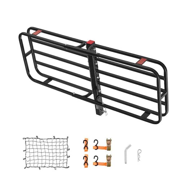 SKYSHALO 53 in. x 19 in. x 5 in. Hitch Cargo Carrier 500 lbs. Capacity Hitch Cargo Carrier with Hitch Stabilizer , Ratchet Straps