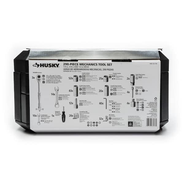 MSK Husky Mechanics Tool Set (293-Piece) H293MTSCB - The Home Depot