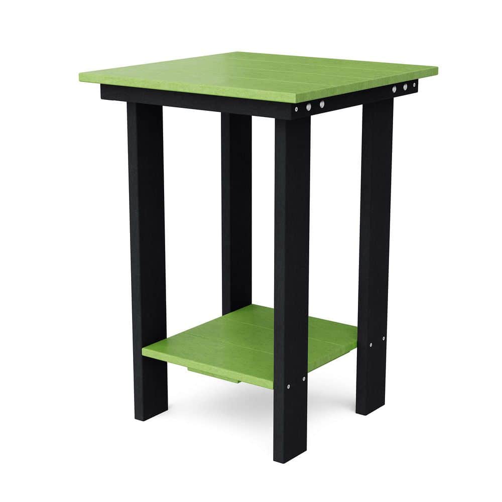 Contemporary Lime Green and Black HDPE Plastic Outdoor Side Balcony Table price history on PriceWatchPro