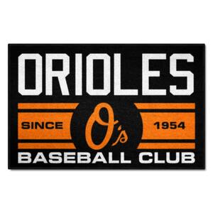 MLB Baltimore Orioles 4'x6' 1954 Retro Collection Plush Area Rug