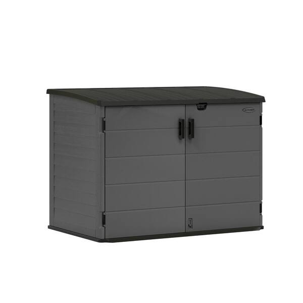 Suncast Glidetop 98 Dove Gray Horizontal Storage Shed 58 OFF