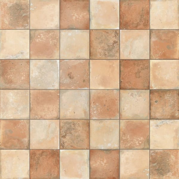 Kings Storia Decora Checker 9 in. x 9 in. Porcelain Floor and Wall Tile (7.15 sq. ft./Case)
