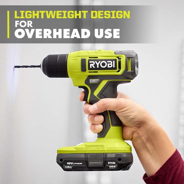 RYOBI - ONE+ 18V Cordless 3/8 in. Drill/Driver Kit with 1.5 Ah Battery and Charger