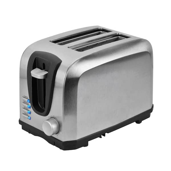 KALORIK 2-Slice Stainless Steel Toaster with Crumb Tray and Automatic Shut-Off