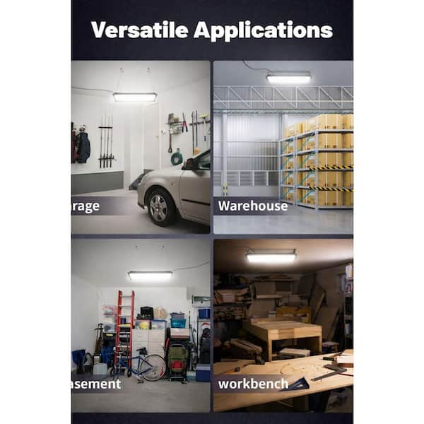 120-Volt 15000 Lumen LED Linkable Shop Light Plug-In (2-Pack)