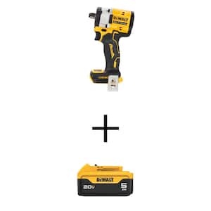 20V Cordless 1/2 in. Impact Wrench and 20V MAX Premium Lithium-Ion 5.0Ah Battery