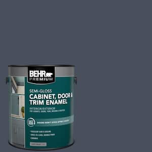 1 gal. #S510-7 Dark Denim Semi-Gloss Enamel Interior/Exterior Cabinet, Door & Trim Paint