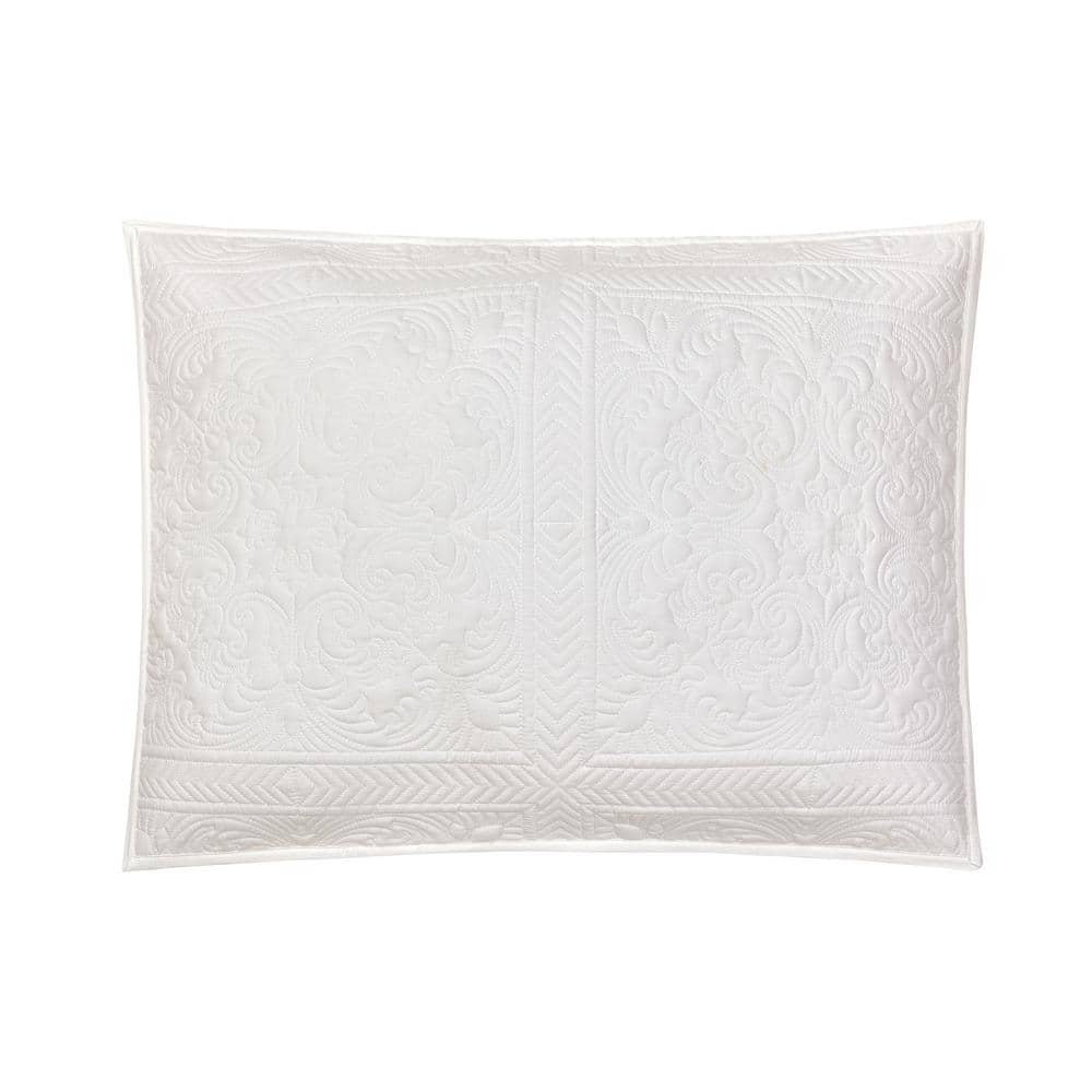 White Full/Queen Microfiber Reversible Bedspread Set