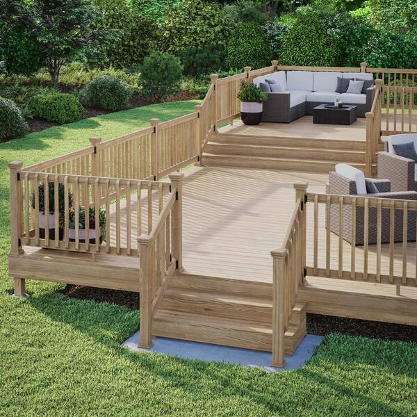 4 in. x 4 in. Newbury High Pyramid Cedar Post Cap