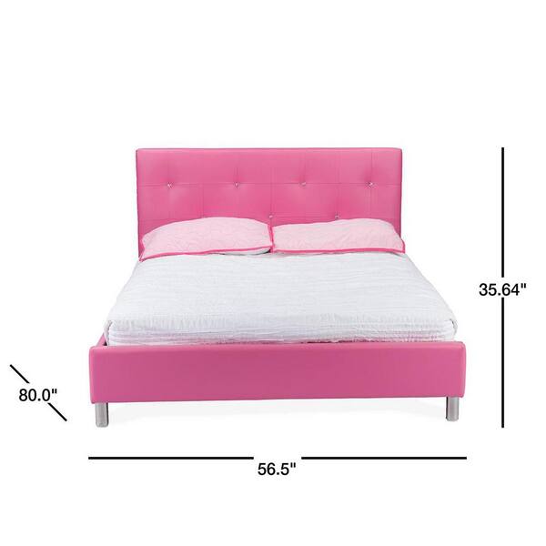 Baxton Studio Barbara Pink Full Upholstered Bed 28862 6047 HD