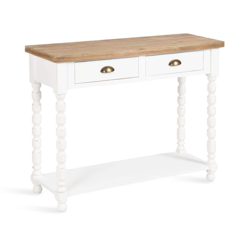 Rutledge 40 in. White Rectangle MDF Console Table