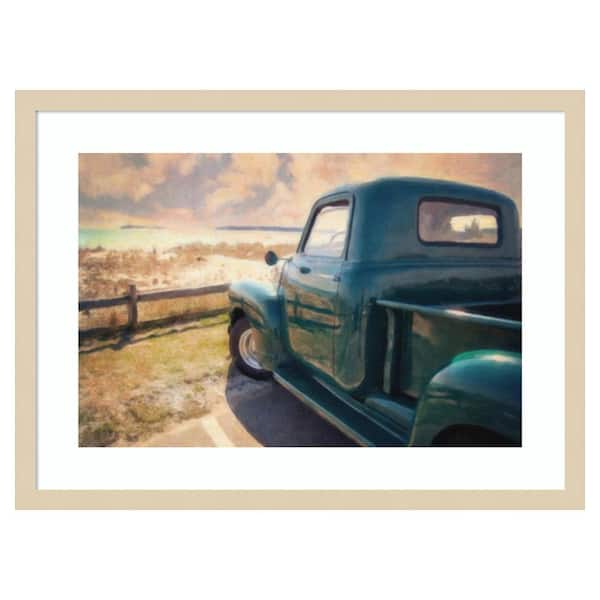 Amanti Art Great Ride Great View by Grafitee Studios 25 in. W x 19 in. H. Wood Framed Wall Art Print Framed in Brown
