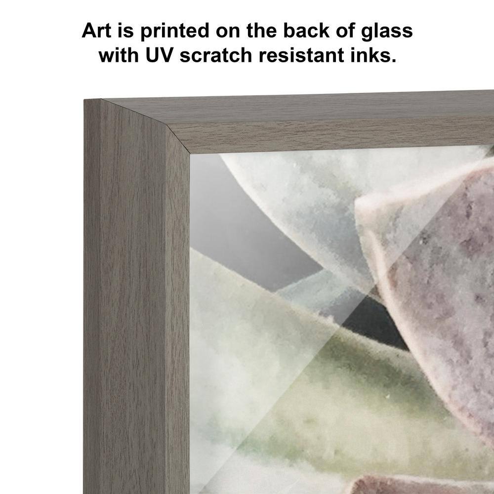 Blake Botanical Succulent Plants Framed Glass Wall Art, 18" x 24"