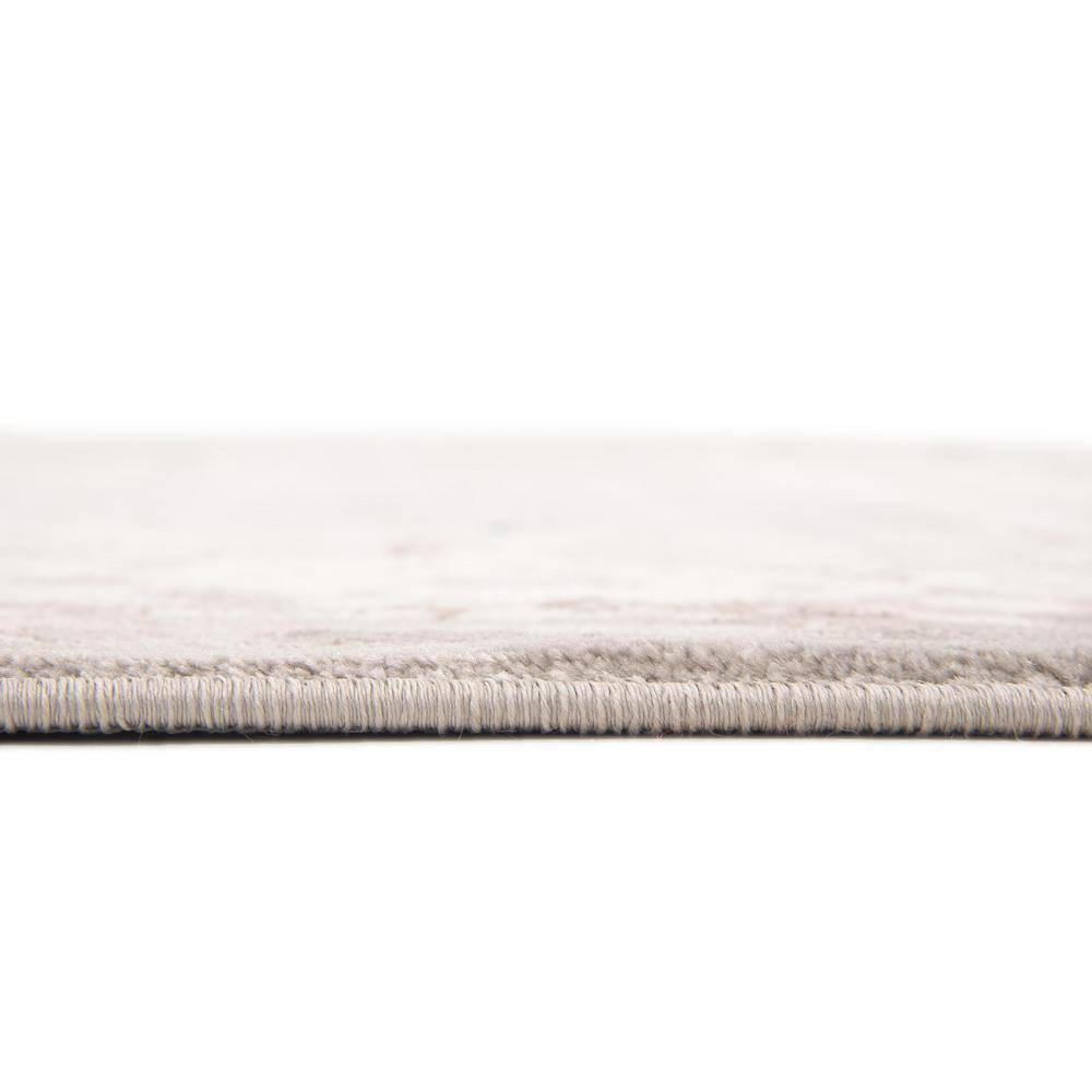 Olwen Purple and Gray Square Synthetic Area Rug