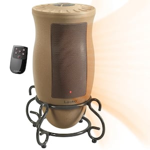 Designer Series 1500W 16 in. Beige Electric Tower Ceramic Space Heater with Timer, Thermostat, and Remote Control