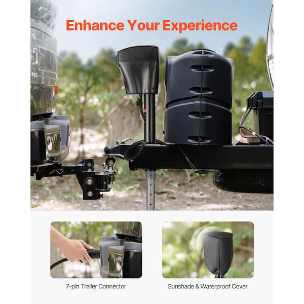 12000lb Capacity Heavy-Duty Square Drop Leg Front Locking Pin Trailer Jack - Jack, Trailer Jack