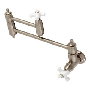 Restoration Wall Mounted Pot Filler in Brushed Nickel