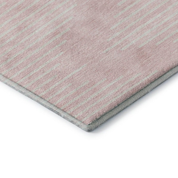 Mayfield Premium Machine Washable Abstract AMF1016 Pink 5 ft. x 7 ft. 6 in. Area Rug