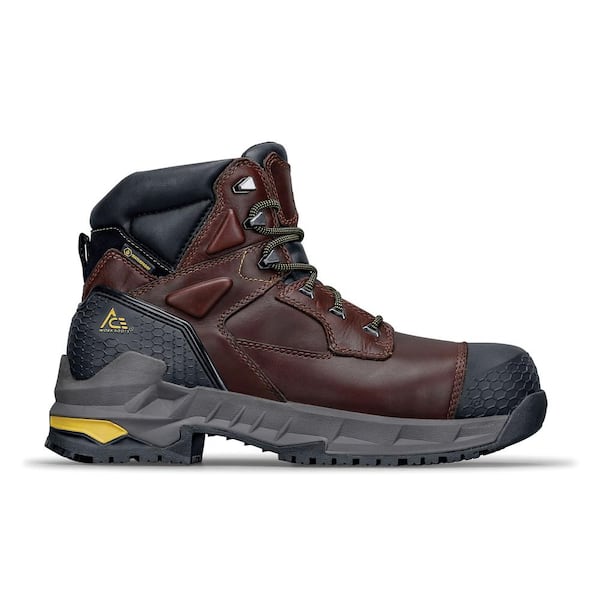 Ace Men's Firebrand 6'' Work Boots - Composite Toe - Black Size 12(M)