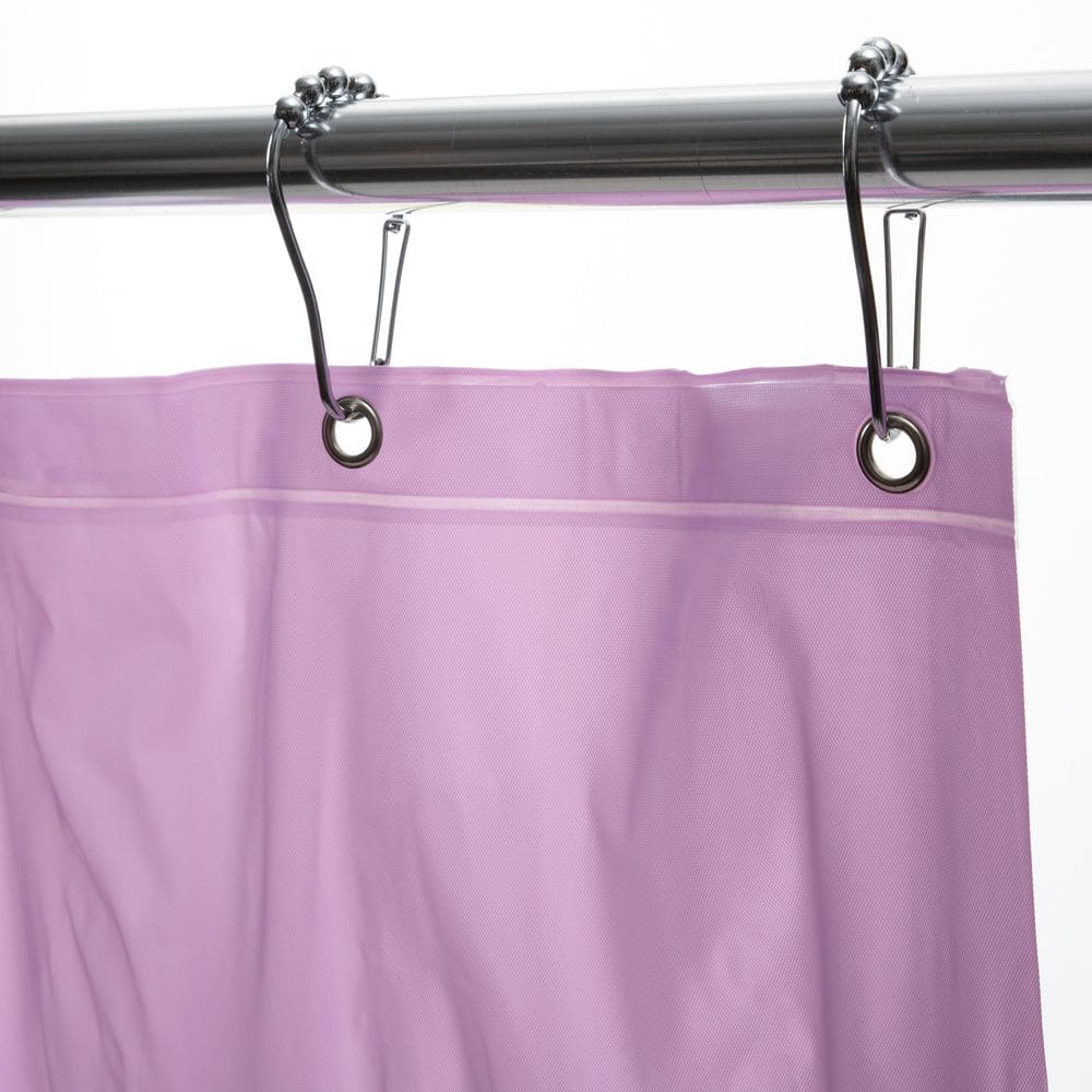 Heavy Lilac PVC Shower Curtain Liner with Grommets