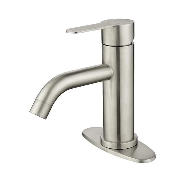 Utopia 4niture Millard Single Handle Single Hole Bathroom Faucet In Brushed Nickel Hath 11006 Ns 0132