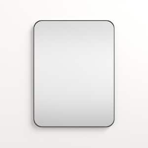 30 in. W x 40 in. H Small Rectangular Metal Framed Wall Bathroom Vanity Mirror in Bronze