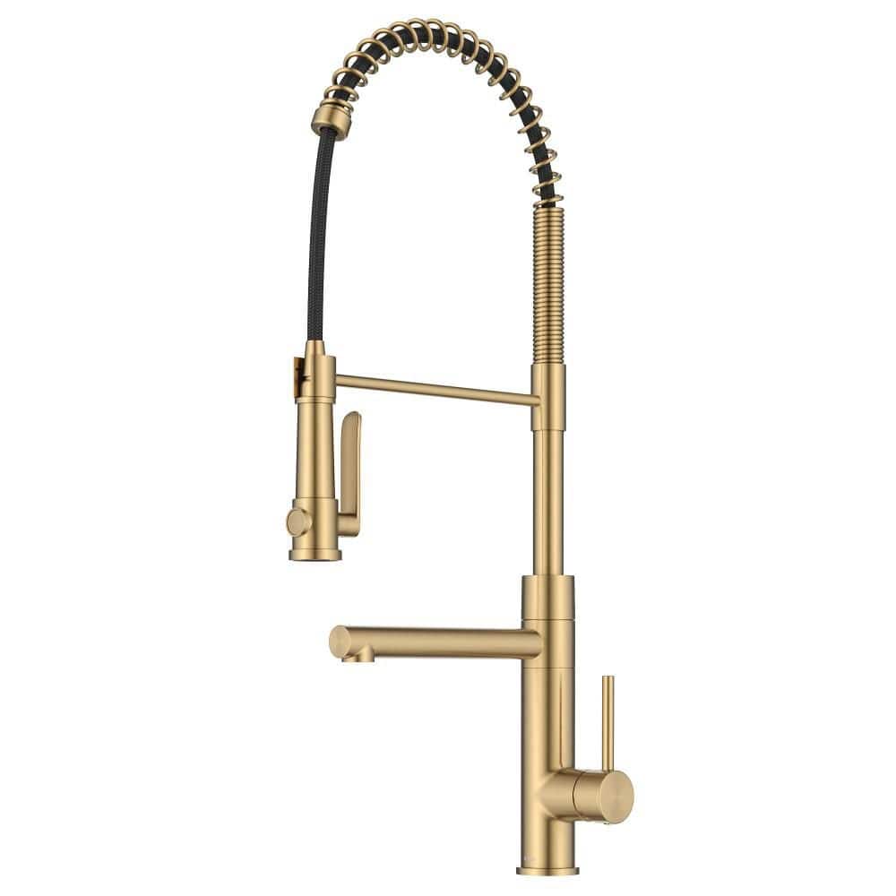 Artec Pro Commercial Style 2-Function Single Handle Pull Down Kitchen Faucet with Pot Filler in Spot-Free Brushed Brass price history on PriceWatchPro
