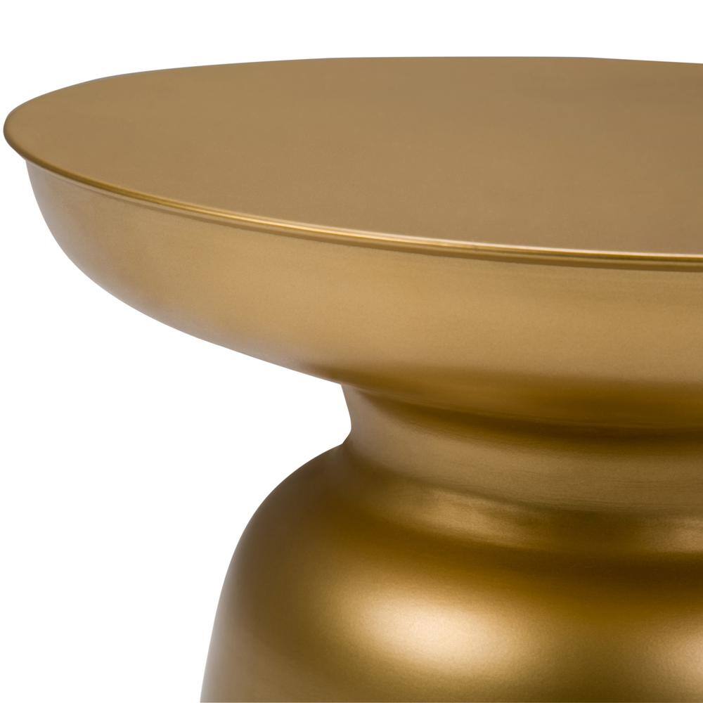 Toby Gold Round Metal Accent Side Table