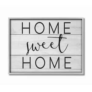 16 in. x 20 in. "Home Sweet Home Planks" by Daphne Polselli Framed Wall Art