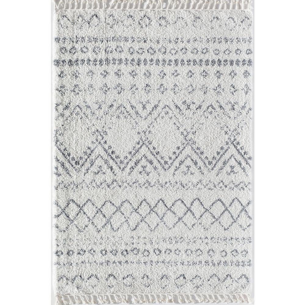 Shadow Gray 8' x 10' Shag Synthetic Area Rug