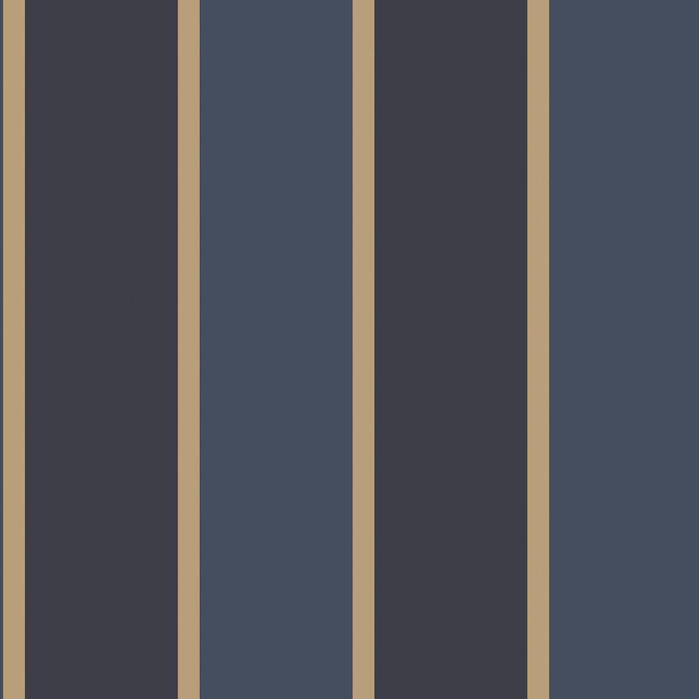 Black/Blue/Gold Smart Stripes 3 Formal Stripe Sheen Finish Non-Pasted Vinyl