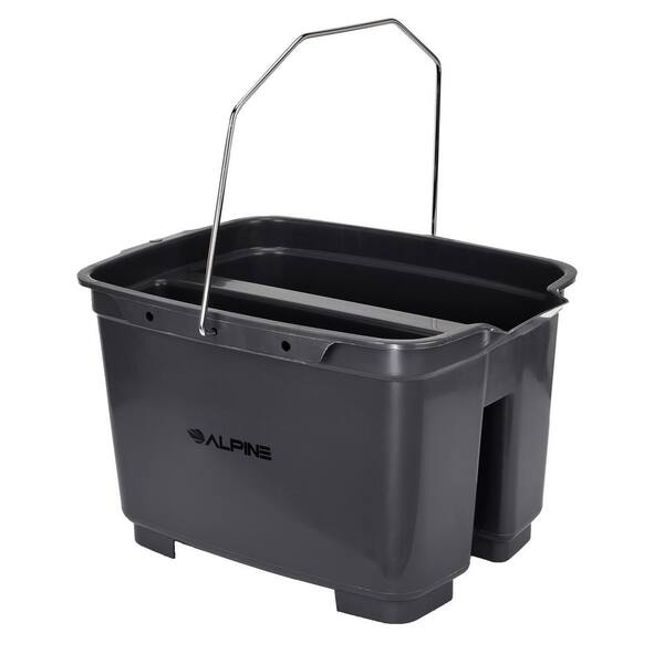 Alpine Industries 19.5 Qt. Gray Divided Organizer Plastic Cleaning Caddy
