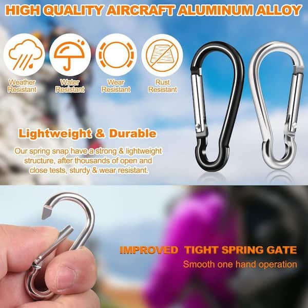 Justincity Flag Pole Ring Replacement Clips 4-Pack Aluminum Alloy