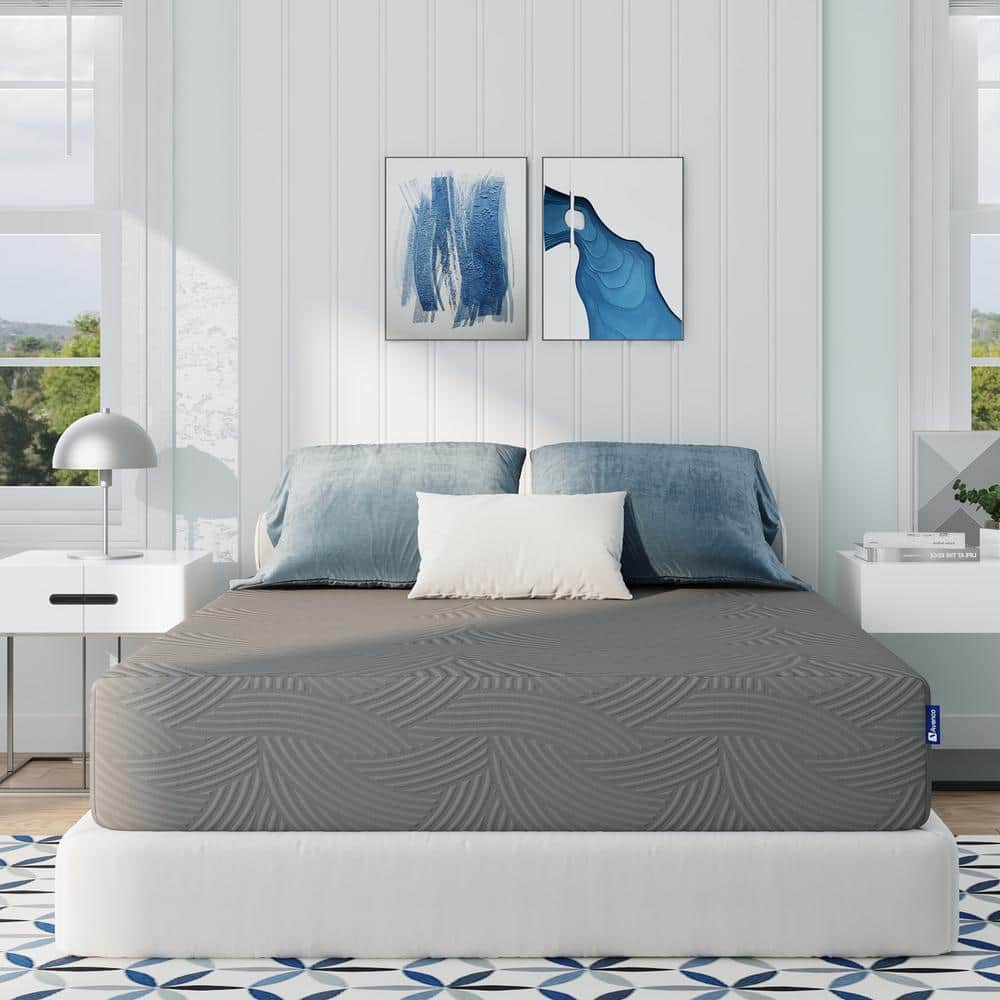 Queen Medium Cooling Charcoal Infused Foam Mattress 14 in. Bed-in-a-Box Mat