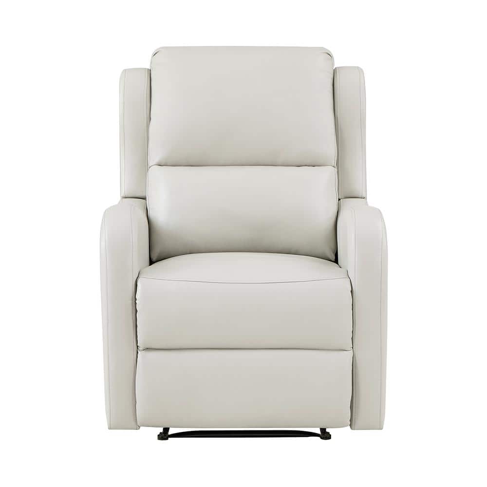 Taupe Faux Leather Recliner with Manufactured Wood Frame