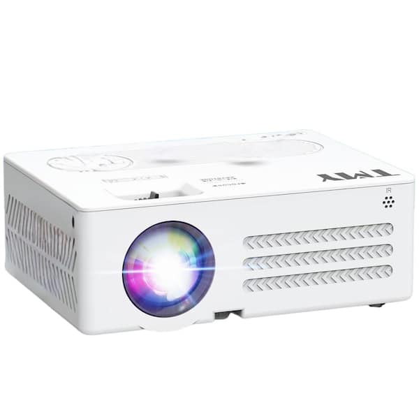 Lukyamzn 1920 x 1080 4K Full HD 5G WiFi Bluetooth Portable Projector with 10000 Lumens, Speakers & Compatible HDMI, AV, USB, TV