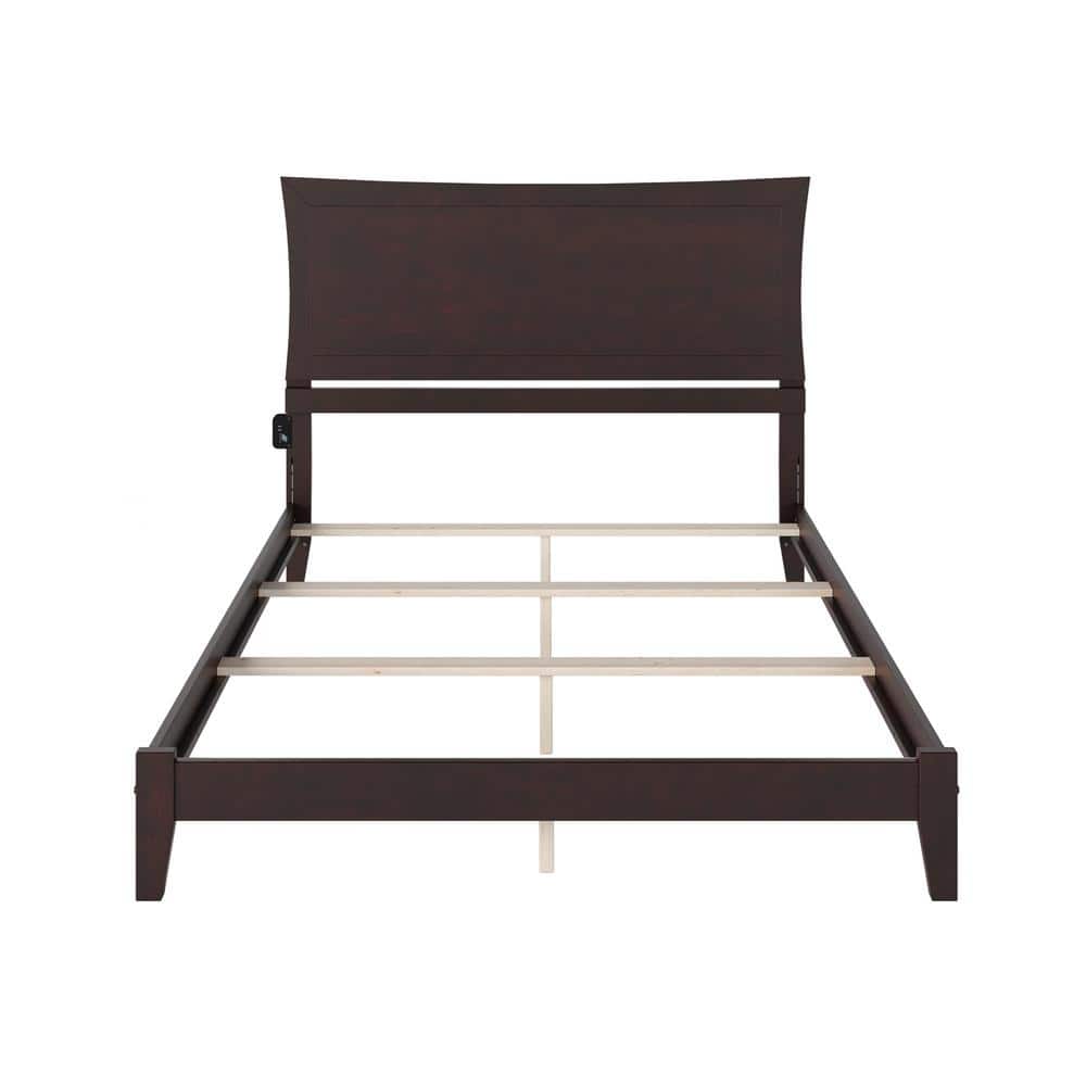 Metro Queen Size Espresso Solid Wood Traditional Bed Frame