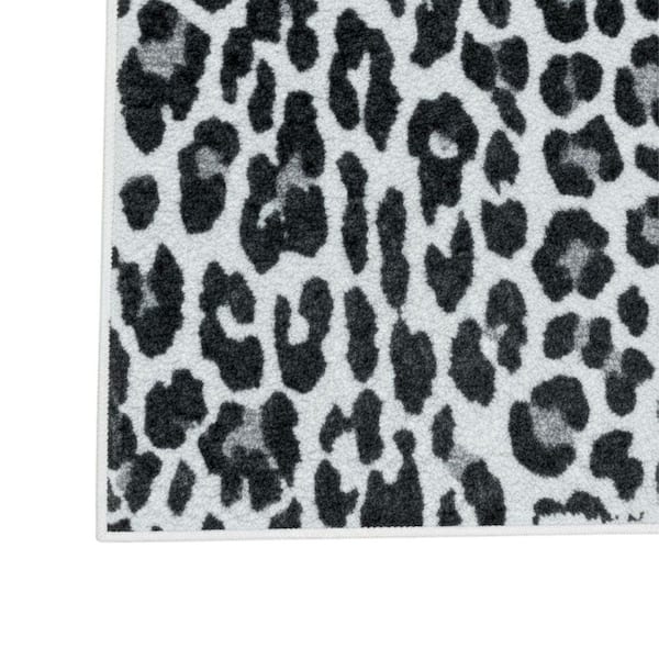 Ottomanson Non-Slip Rubberback Leopard/Animal Print Design Indoor